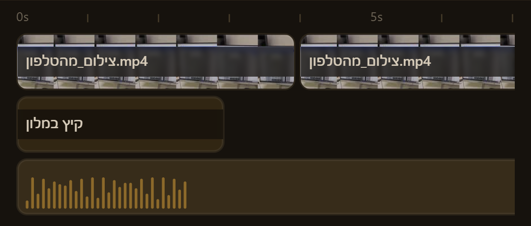הטיימליין עם שני קליפים, כותרת ופסקול